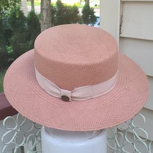 Goorin Bros light pink straw hat